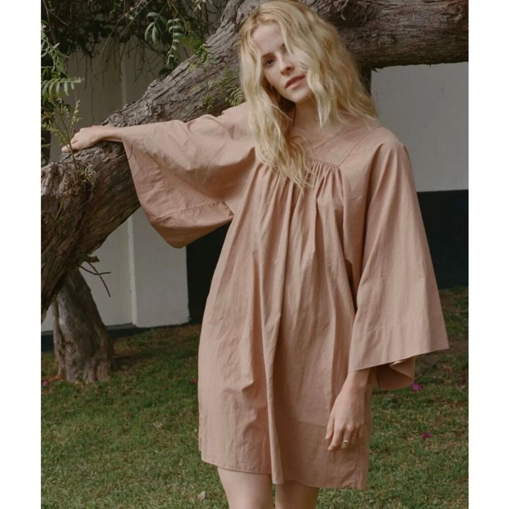 DÔEN Calder Bell Sleeve Boho Whimsical Effortless Versatile Mini Dress Women's M